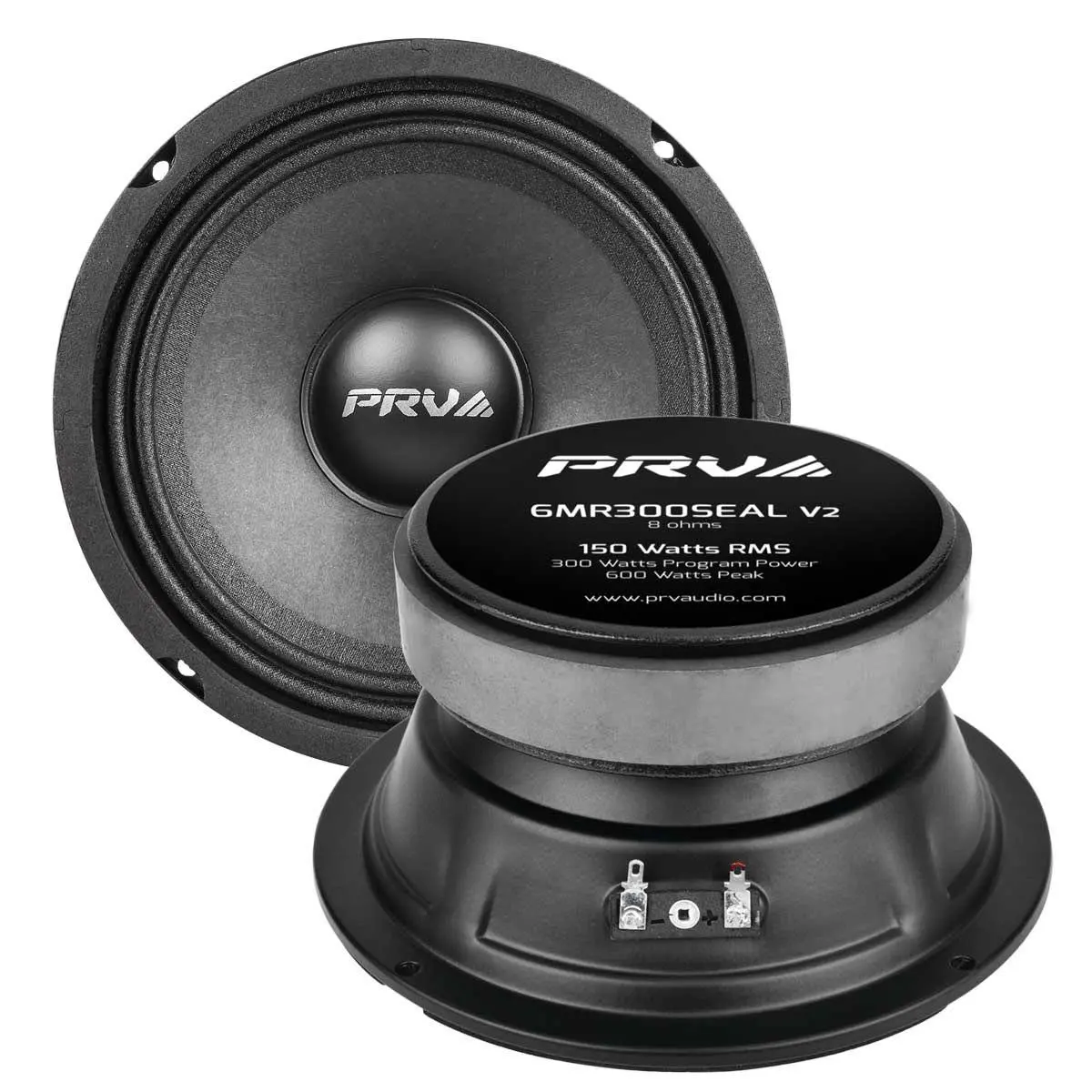Prv Audio - 6" Mid Range - Sealed Stamped Basket - 1.5" Vc - 300W Program Power (6Mr300sealv2) 2