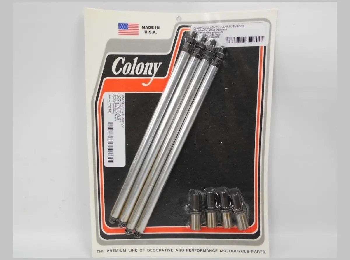 7132-12 Aluminum Alloy Tubular Adjustable Pushrods & Lifter Adapter Colony 1