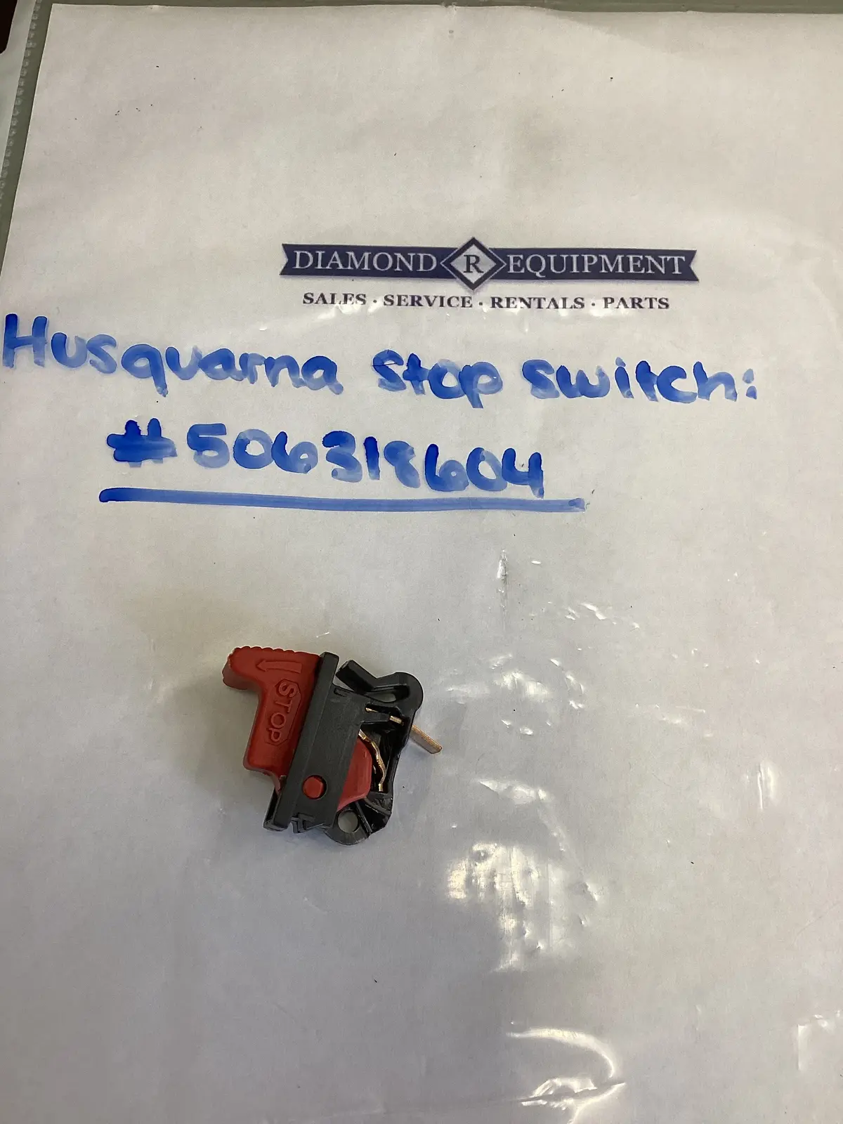 Husqvarna Stop Switch: #506318604 1