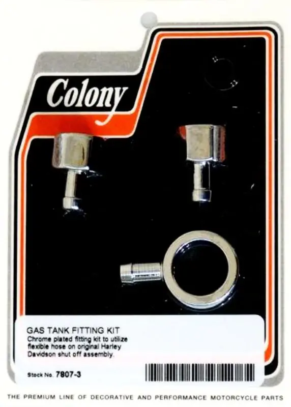Rubber Gas Line Fitting Kit 1950-1965 For Stock Hd Tanks 7807-3 1