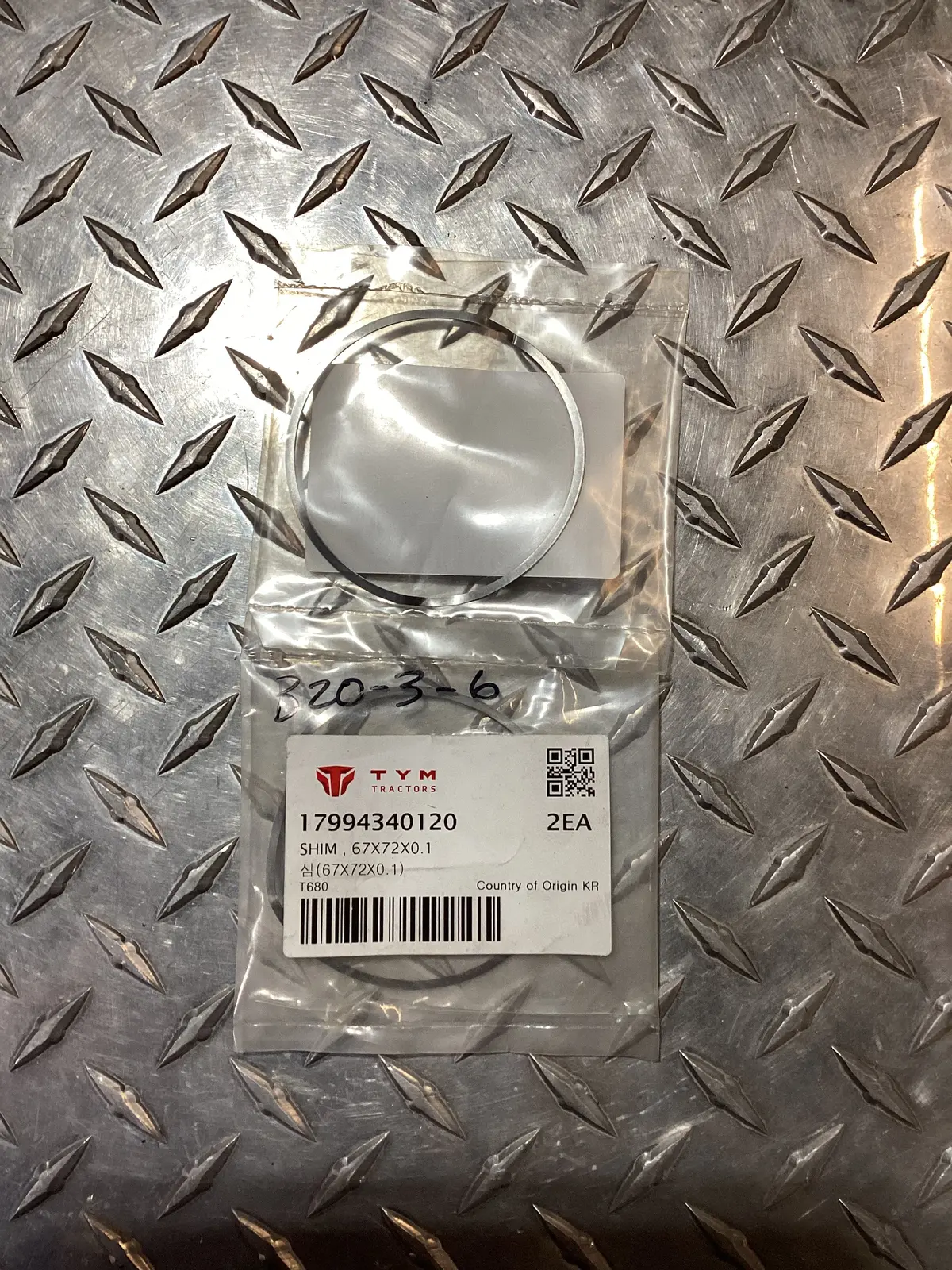 Tym/Mahindra Shim 67X72x0.1, 17994340120 1