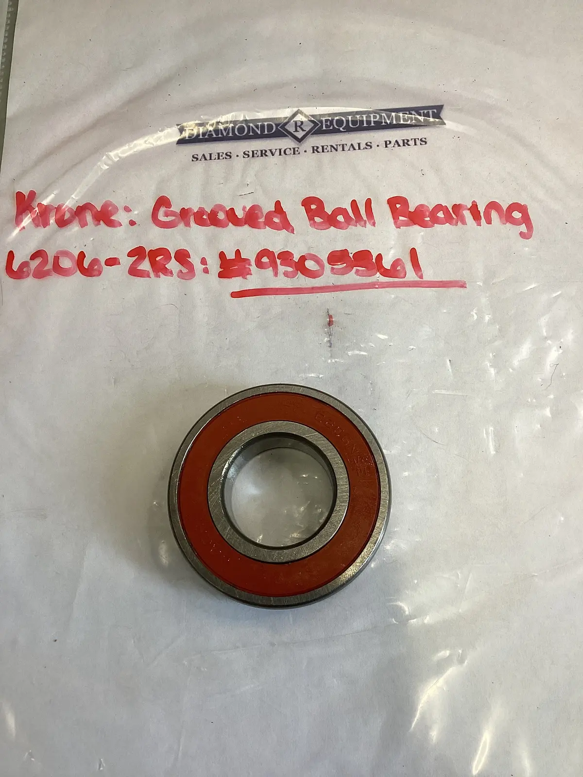 Krone: Grooved Ball Bearing: 6206-2Rs: #9305361 1