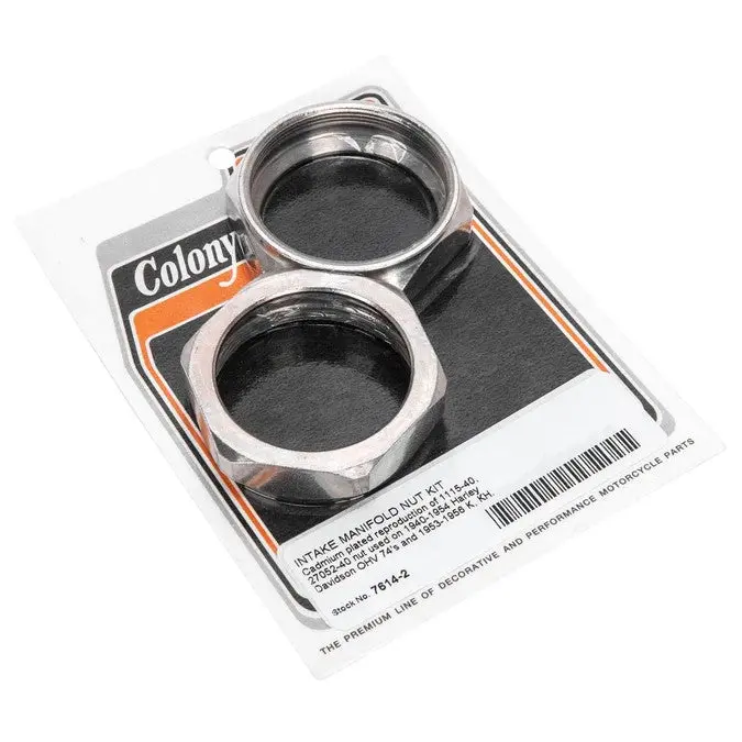 27052-40 Old1115-40 Cadmium Plated Intake Manifold Nuts Colony Usa 7614-2 1