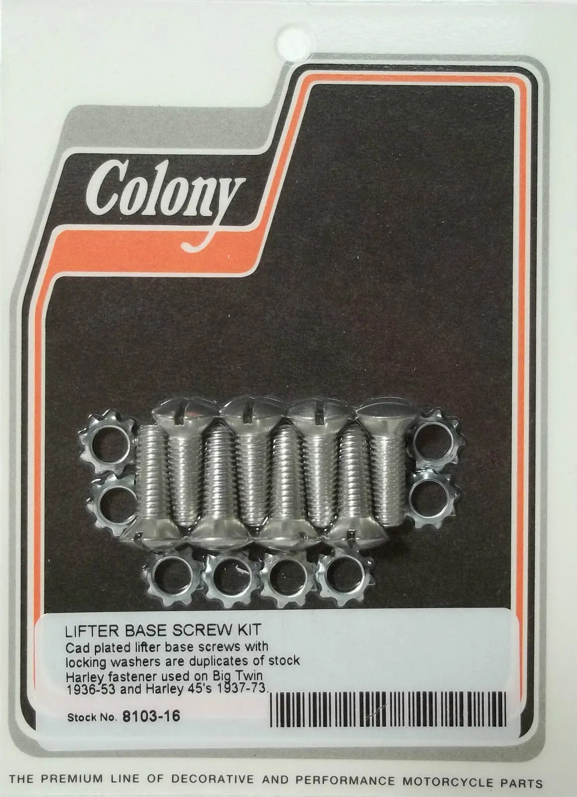 8103-16 Lifter Base Screw Kit Cad Plated Colony Usa 1