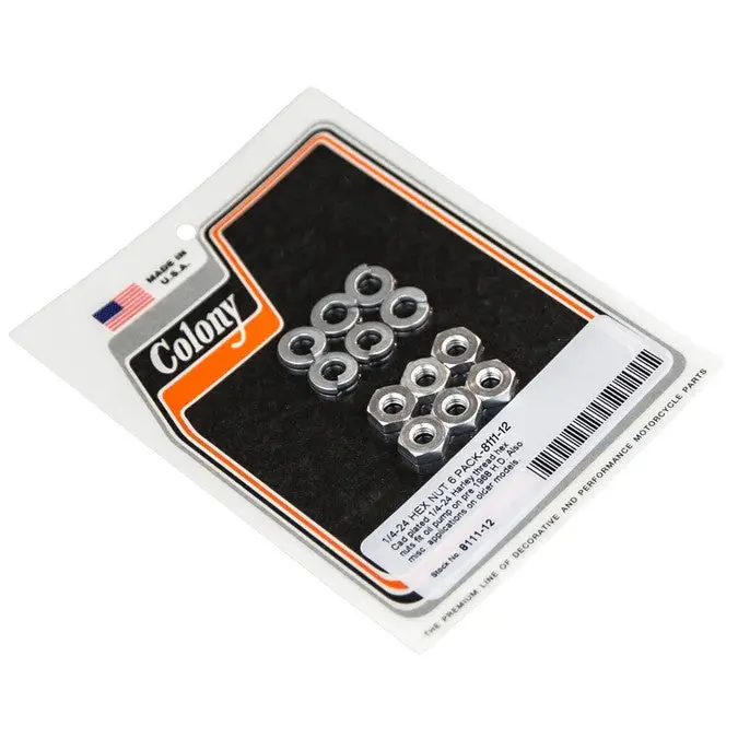 8111-12 1/4-24 Nuts And Lock Washers Cad Plated Colony Usa 1