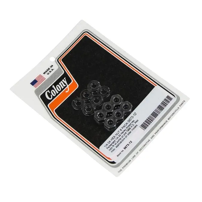 9673-12 1/4-24 Nuts And Lock Washers Parkerized Colony Usa 1