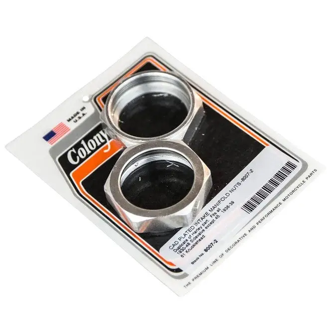 27050-30 Old 1115-30 Cadmium Plated Intake Manifold Nuts Colony Usa 8007-2 1