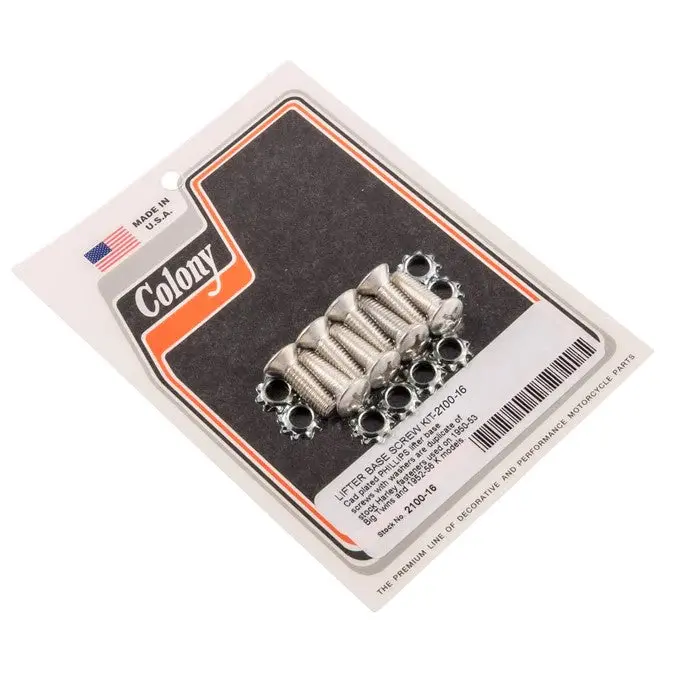 2100-16 Lifter Base Screw Kit Cadmium Plated Phillips Head Colony Usa 1
