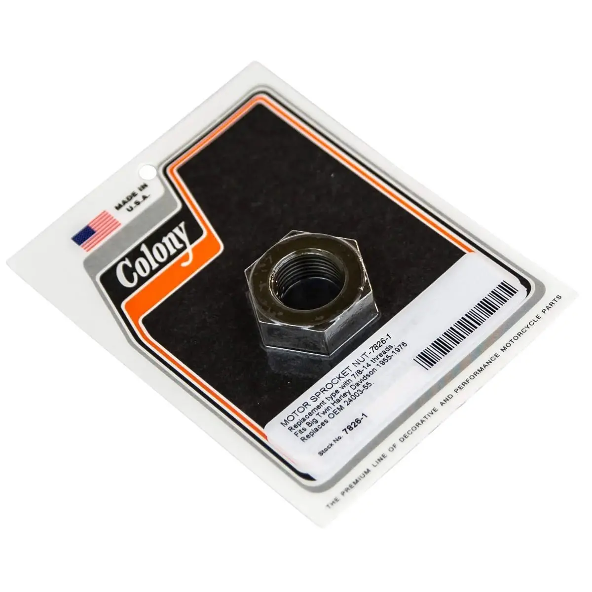 24003-55 Motor Sprocket Nut 7826-1 Colony Usa 1
