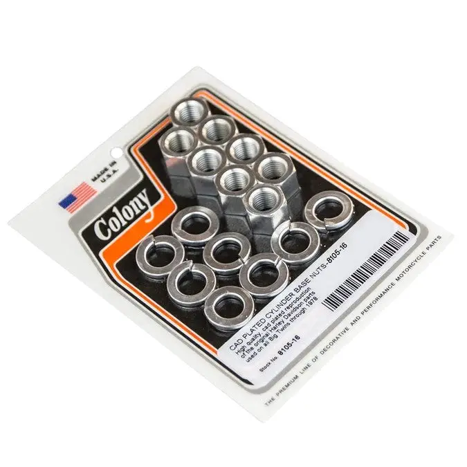 7839 Old 0134 Cylinder Base Nuts And Washers Colony Usa 8105-16 1