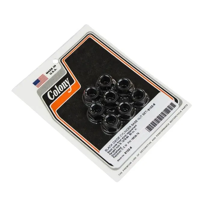 16838-78 Black Oxide Cylinder Base Nuts Colony Usa 9102-8 1