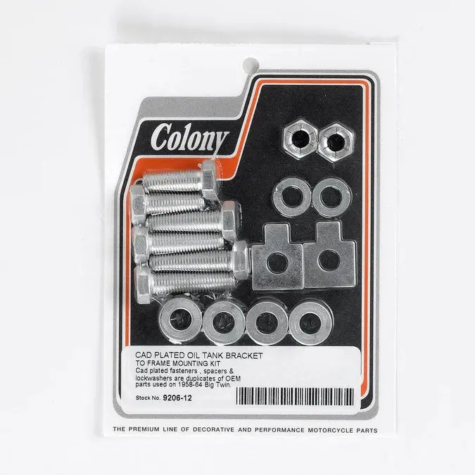 9206-12 Cad Plated Oil Tank Bracket To Frame Kit Colony Usa 1