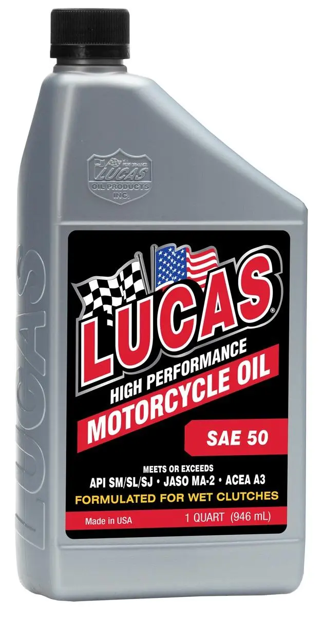 05022 Lucas Conventional Motorcycle Motor Oil 50W 1 Quart 1