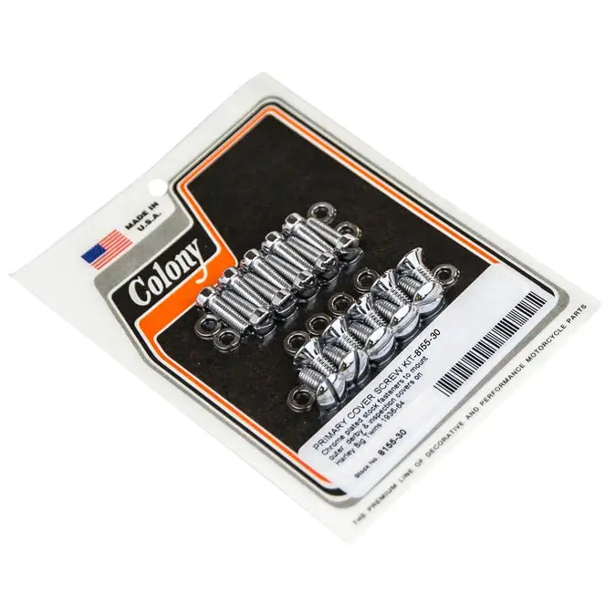 8155-30 Chrome Primary Cover Screw Kit Colony Usa 1