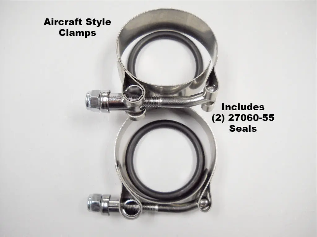 27063-57A & 27060-55 Aircraft Style Stainless Intake Manifold Clamps 1