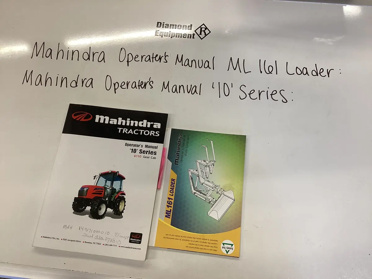 Mahindra Operator's Manual For Ml 161 Loader & ‘10’ Series: #6110161 1