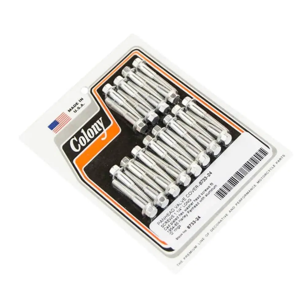 3578W  Panhead D-Ring Pan Screw Kit Colony Usa 8733-24 1