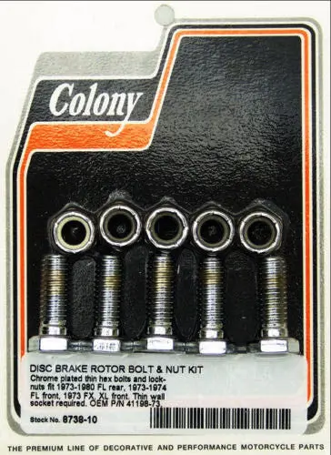 Shovelhead Brake Rotor Hardware Kit Usa Colony 8738-10 1