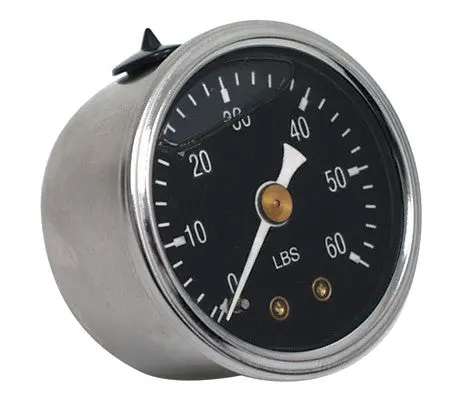 1936-1999 Liquid Filled Black Face (60Lb) Oil Pressure Gauge 1