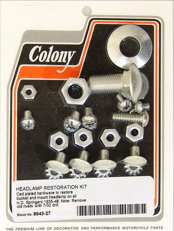8943-27 Knucklehead Flathead Panhead Headlamp Restoration Kit 1