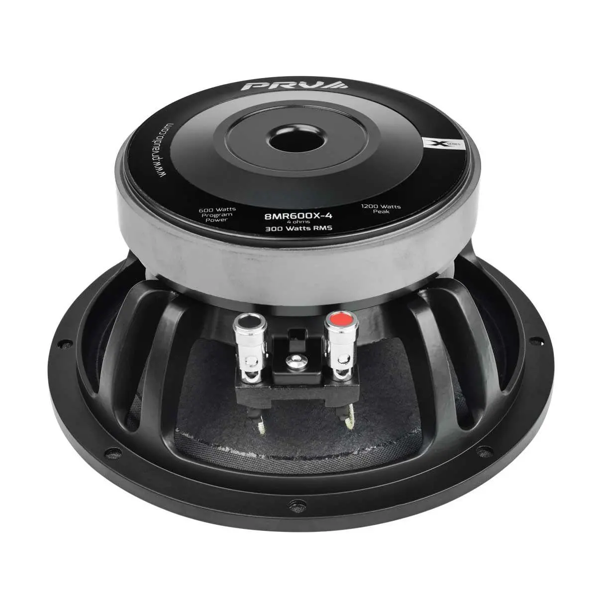 Prv Audio - 8" Mid Range - Aluminum Steel Basket - 2.0" Vc - 600W Program Power - 4 Ohms - X Series (8Mr600x-4) 1