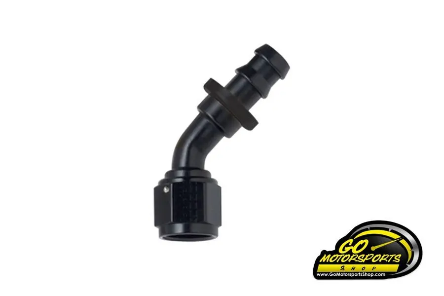 -8An 45 Degree Pushlock Fitting (Black) 1