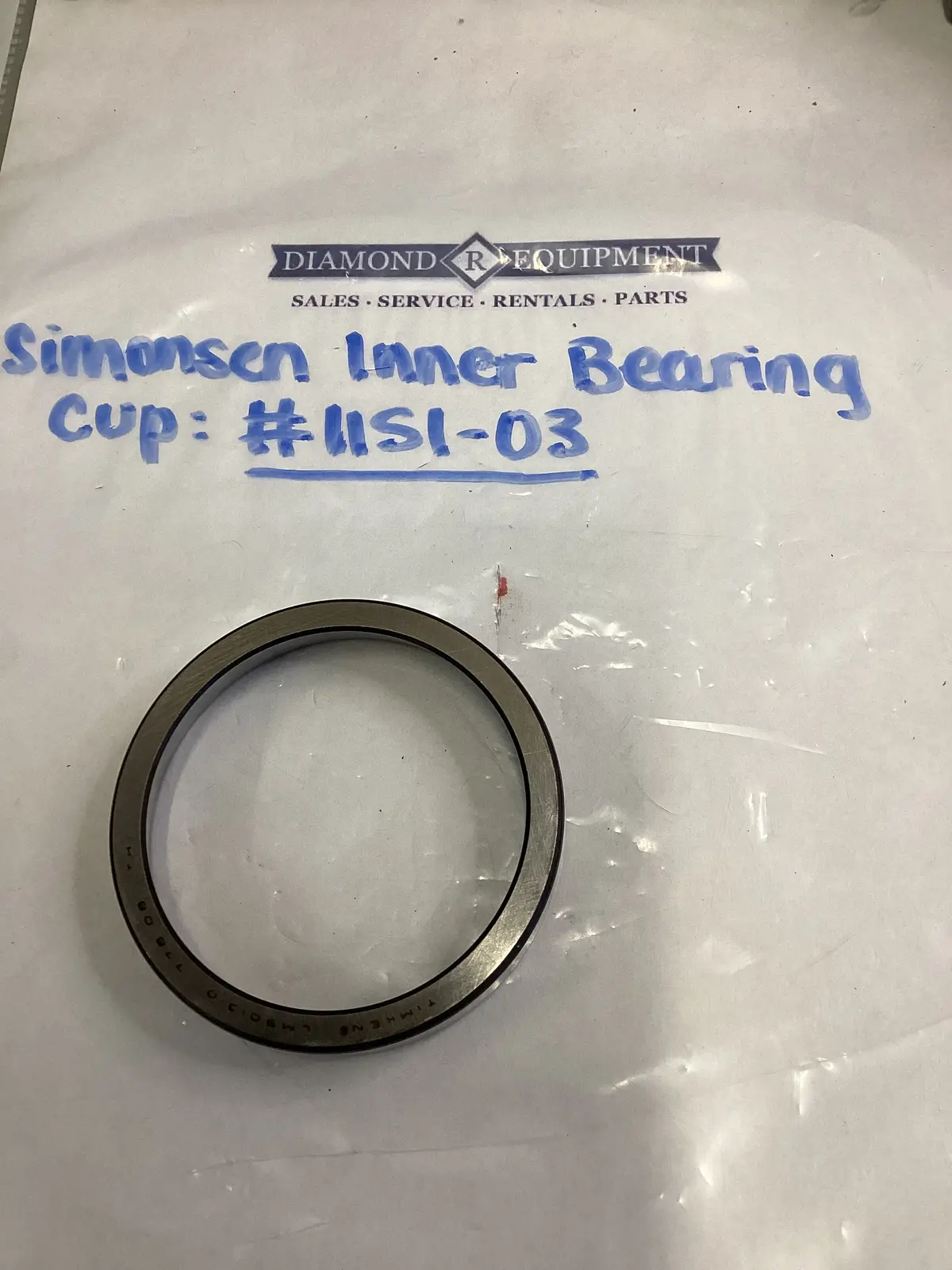 Simonsen- Inner Bearing Cup: #1151-03 1