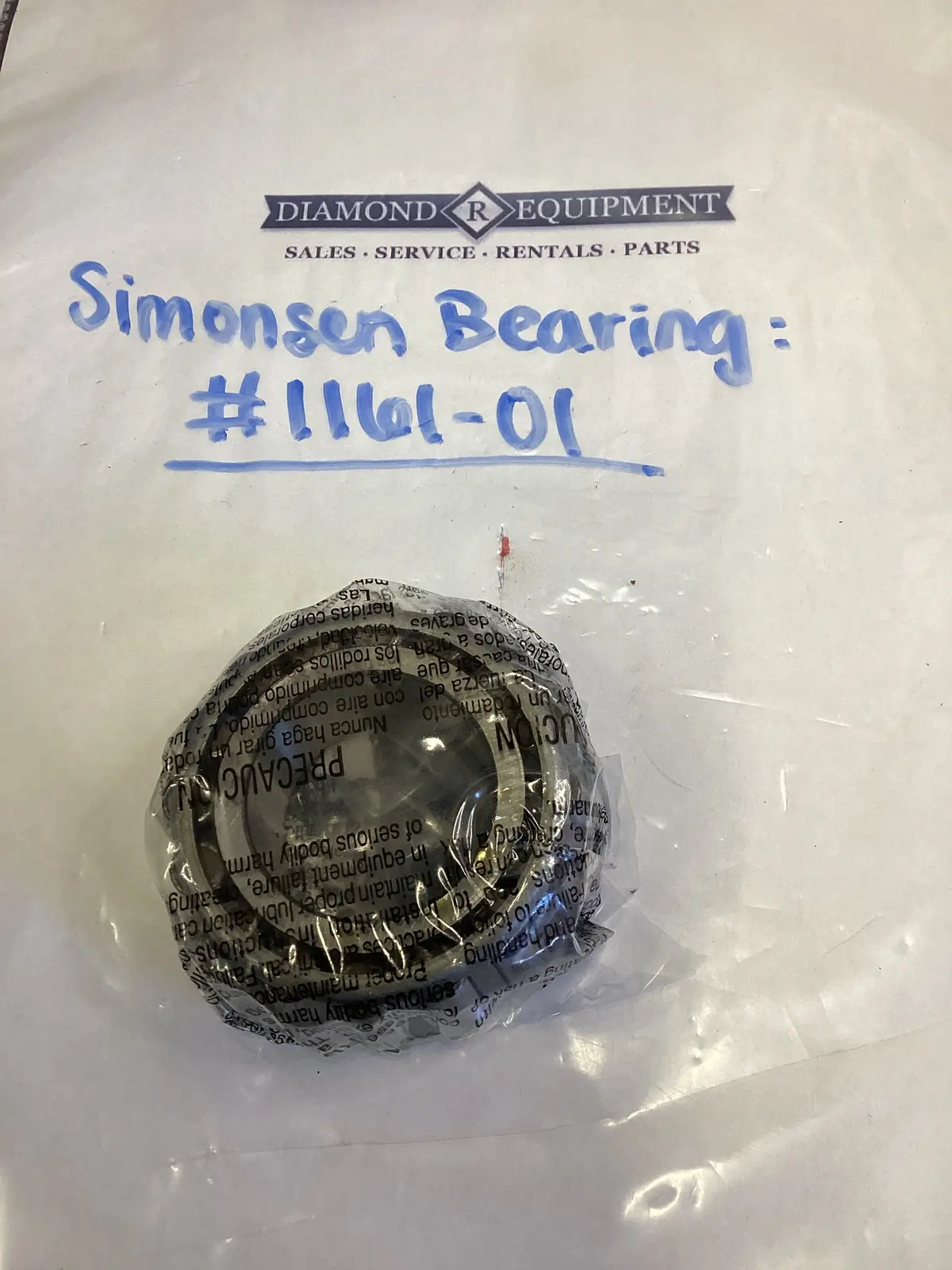 Simonsen Bearing: #1161-01 1