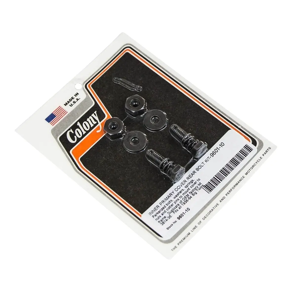9601-10 Inner Primary Cover Rear Bolt Kit Parkerized Colony Usa 1