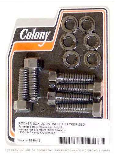 Knucklehead 1936-1947 Rocker Box Mounting Kit Parkerized 9699-12 1