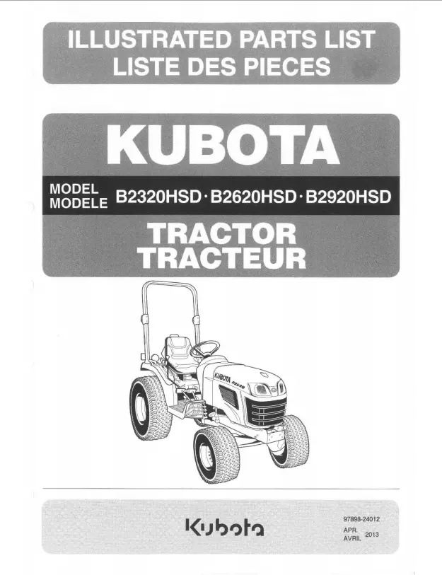 B2320hsd Parts Manual 1