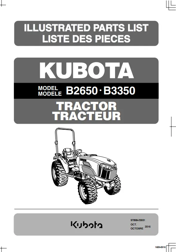 B3350uhsd Parts Manual 1