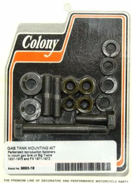9893-18 Colony 37-75 Big Twin Gas Tank Mount Kit Stock Oem Type Parkerized 1