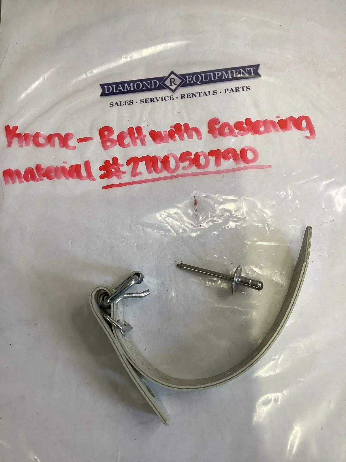 Krone- Belt With Fastening Material #270050790 1