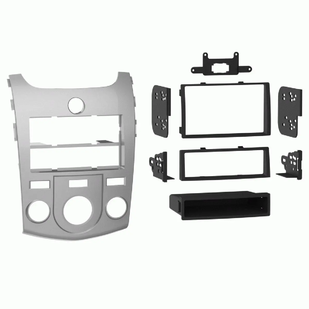 Metra Kia Forte / Cerato Sdin/Ddin 2010 -Up Silver (99-7338S) 1