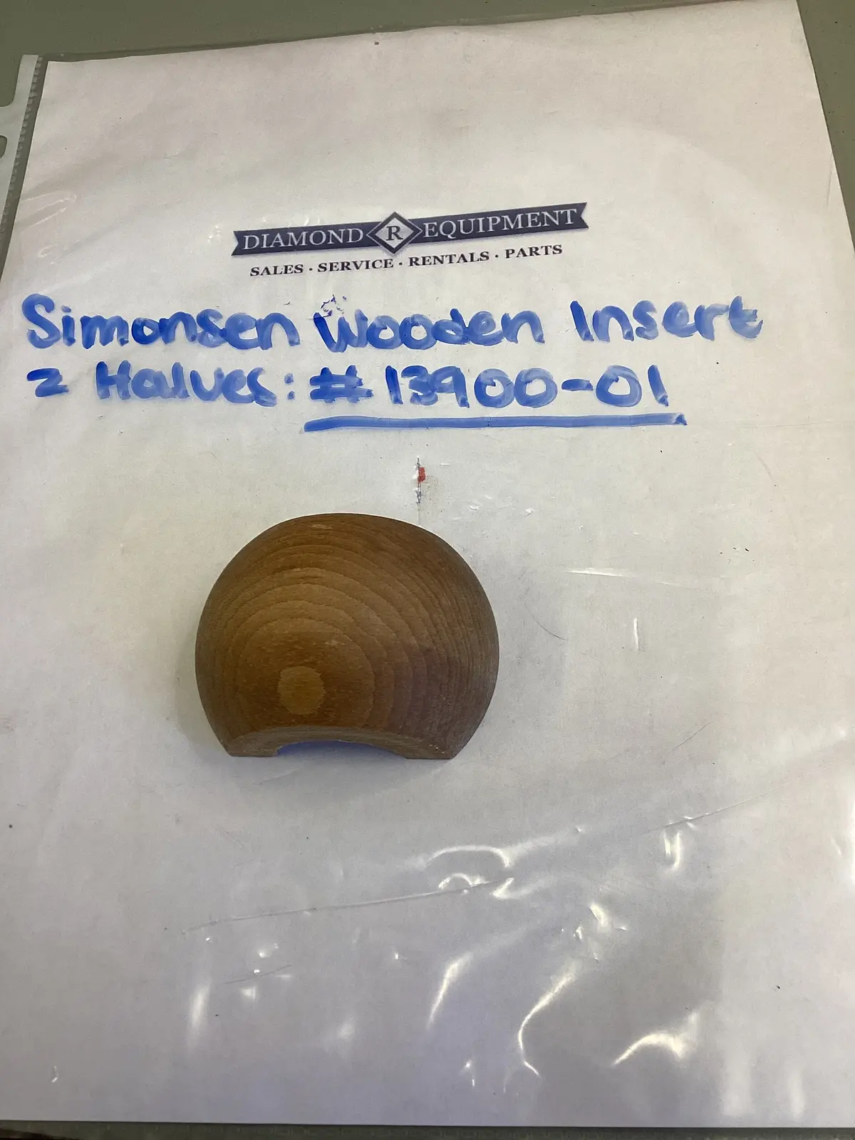 Simonsen Wooden Insert 2 Halves: #13900-01 1