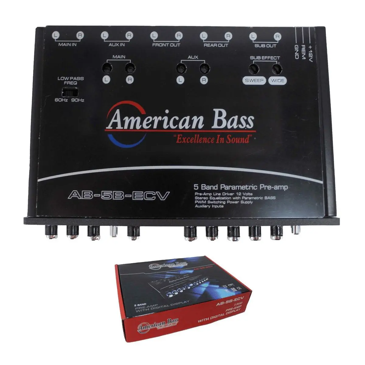 American Bass 5 Band Eq W/Built In Voltmeter (Ab5becv) 1