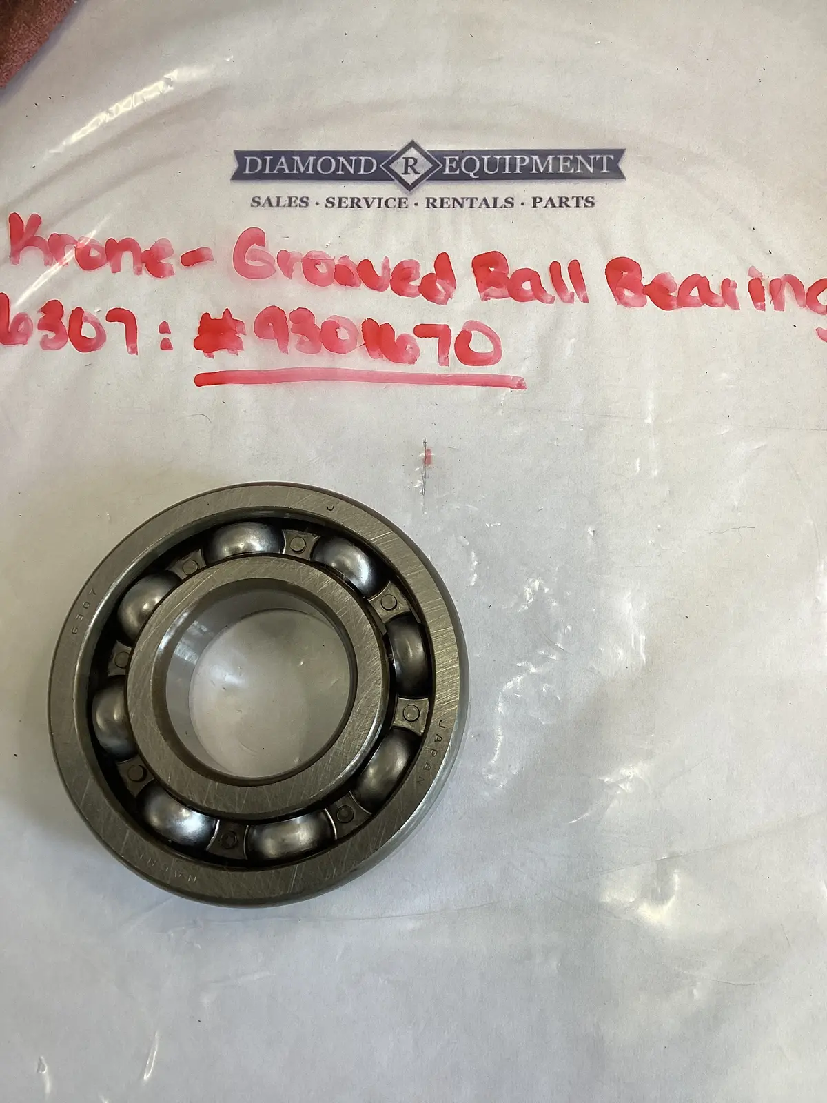 Krone- Grooved Ball Bearing 6307: #9301670 1