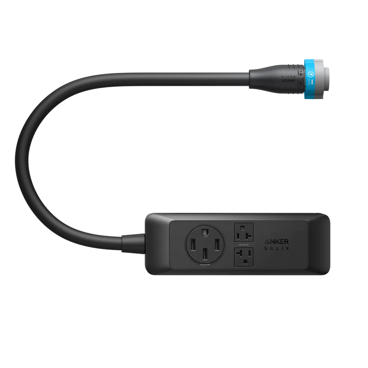 Anker Solix A17e1141-83 E10 120V/240V Power Strip, Daily Power Output For E10, 1X Nema4-50 (9,600W) + 2X Nema 5-20 (2,400W Each), No Transfer Switch Needed 1
