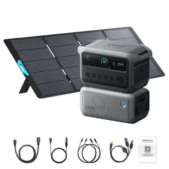 Anker Solix B17831a6 C2000 Gen 2 Portable Power Station 2048Wh W/ Expansion Battery & 400W Solar Panel 1
