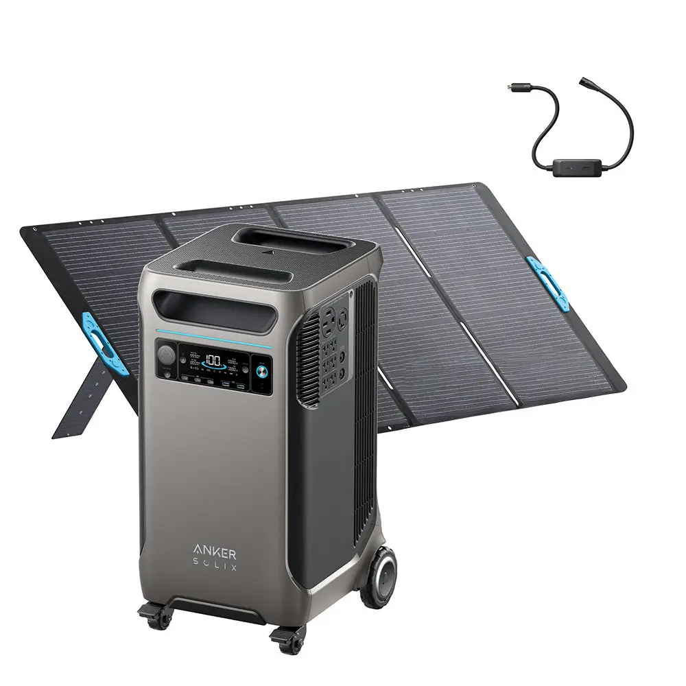 Anker Solix F3800 Plus 240V Extended Backup Power Kit W/ 400W Solar Panel 1