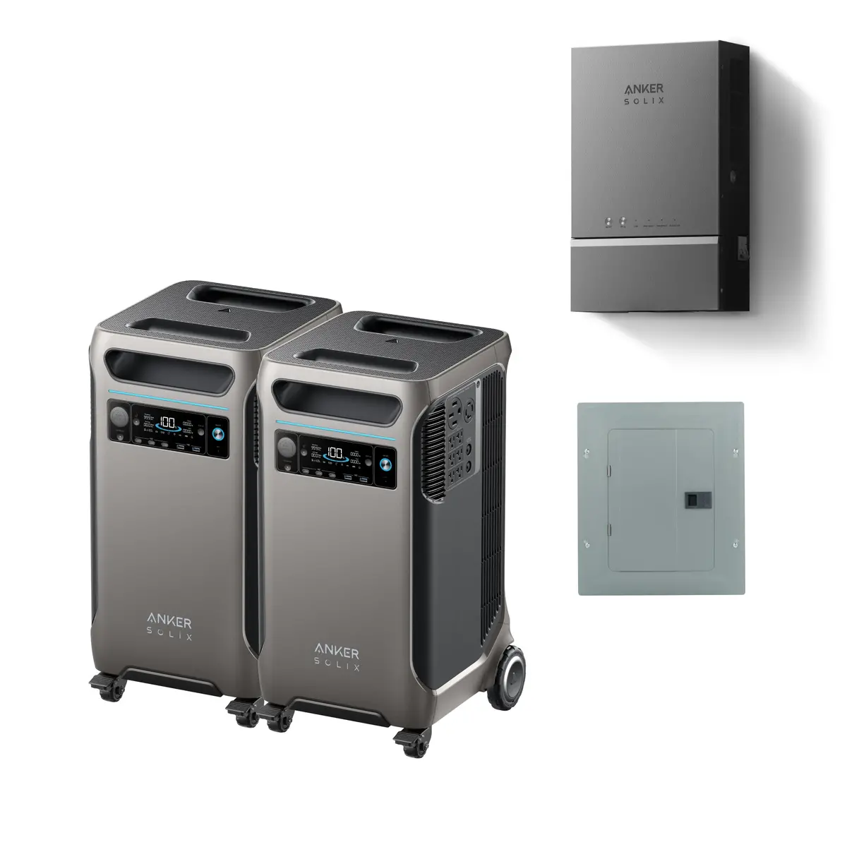 Anker Solix F3800 3840Wh | 6000W Portable Power Station W/ Home Power Panel Cable & Home Power Panel & Sub Panel 1