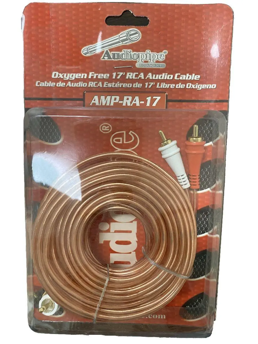 Audiopipe Bulk Package Oxygen Free 17' Rca Cable (Amp-Ra-17) 1