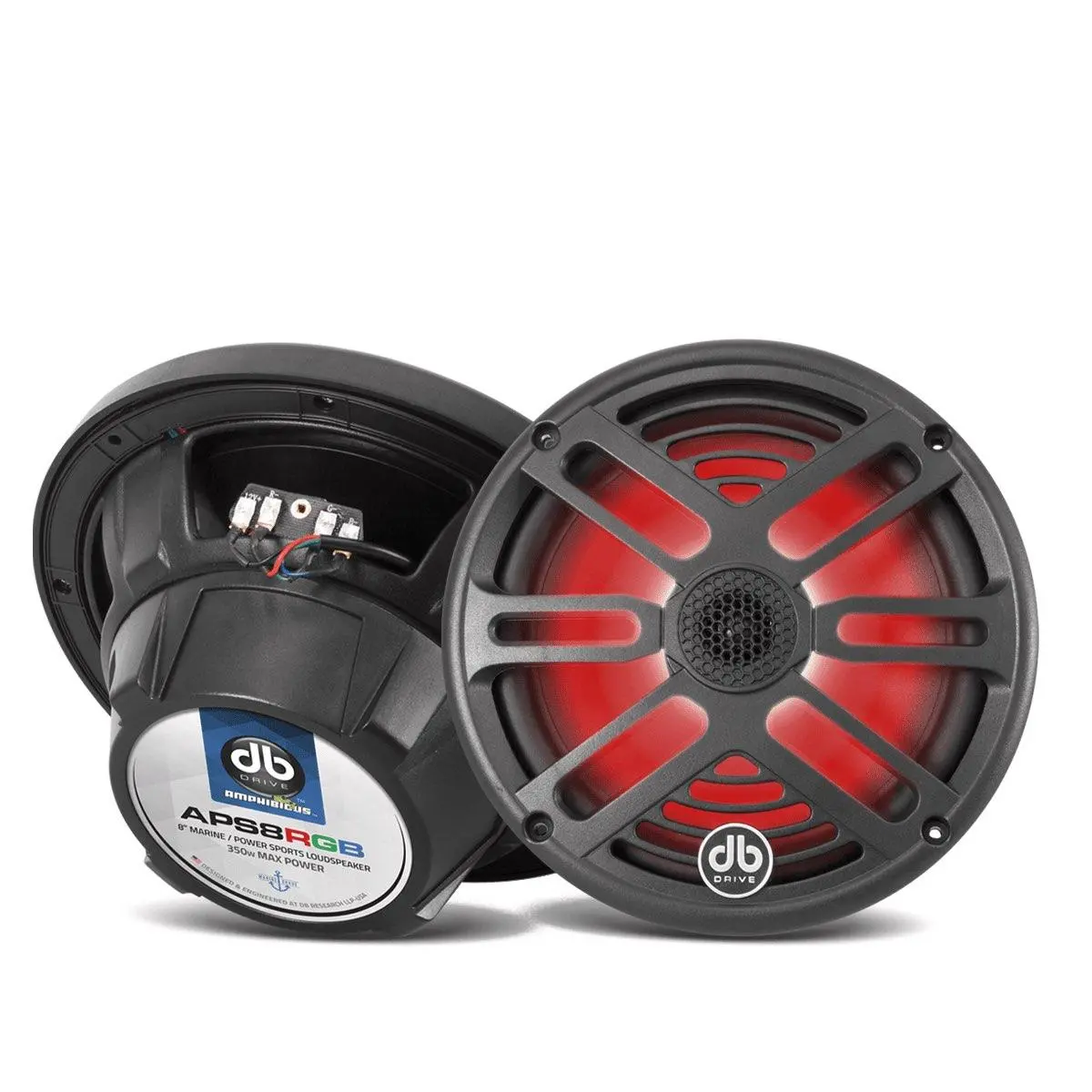Db Drive 8" 350 Watt Rgb Led Marine Loud Speaker (Aps8rgb) 1