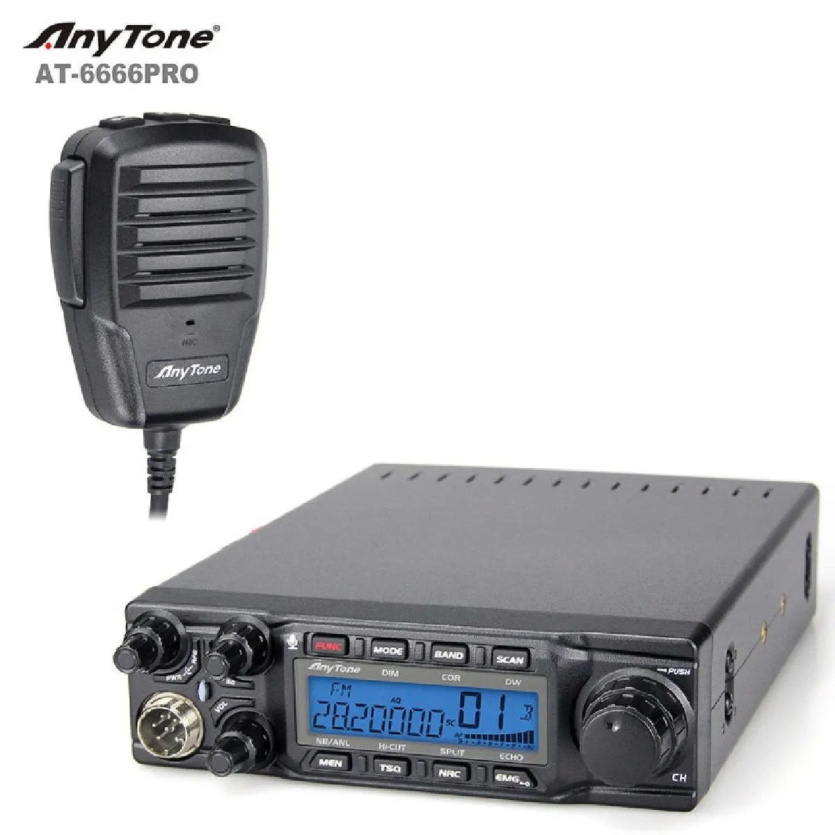 Anytone 10 Meter Radio With Am/Fm/Ssb 80 Watts (At-6666 Pro) 1