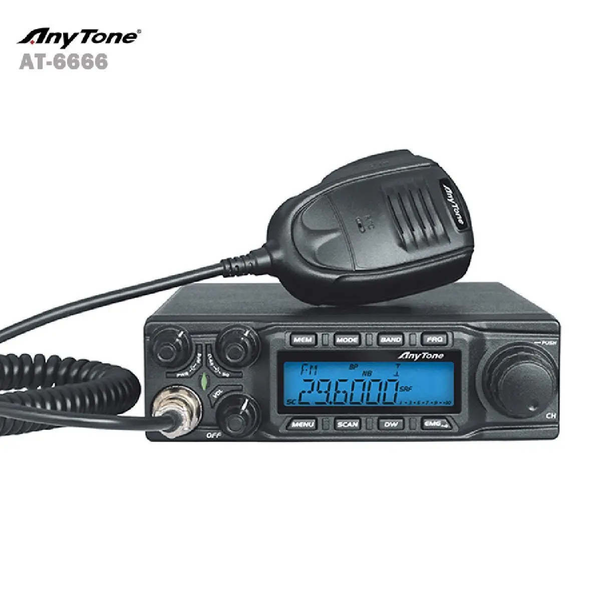 Anytone 10 Meter Radio With Am/Fm/Ssb 60 Watts (At-6666) 1