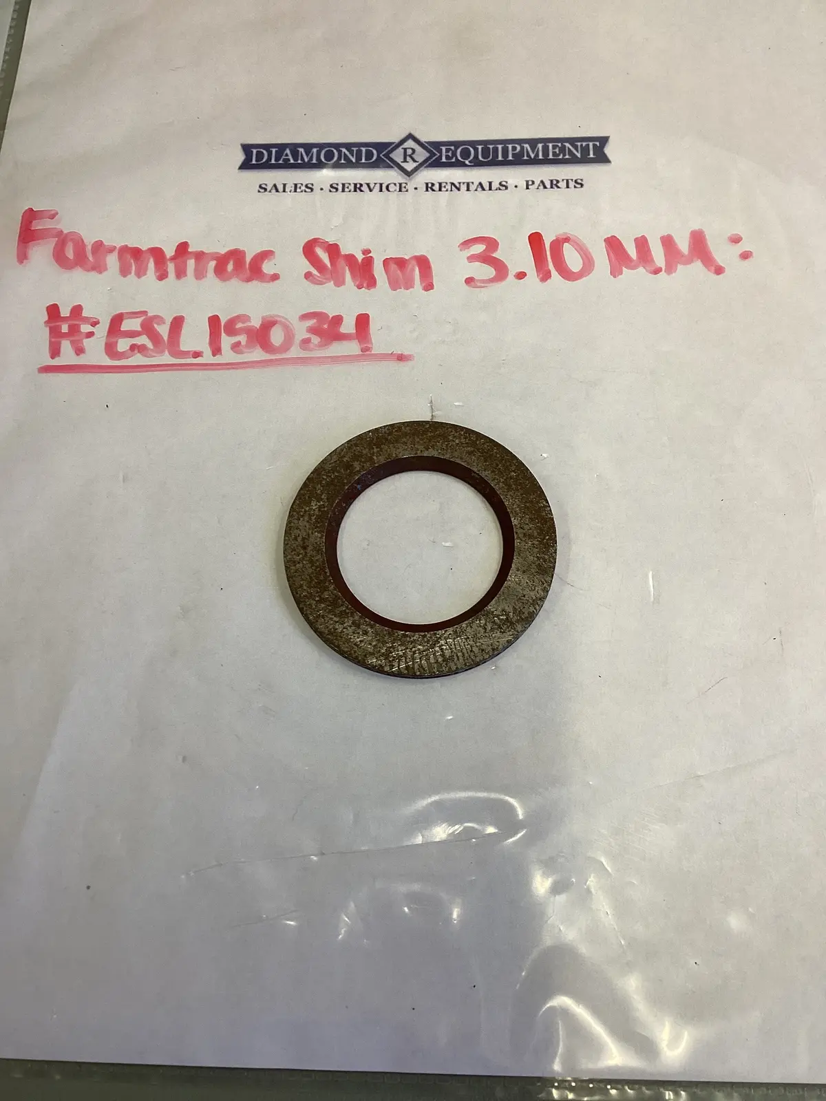 Farmtrac Shim 3.10Mm: #Esl15034 1