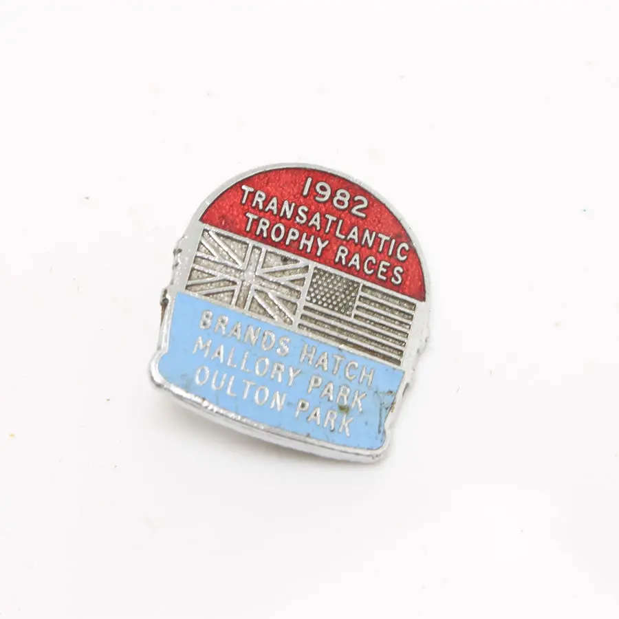 Transatlantic Trophy Races Motorbike Badge - 1982 1