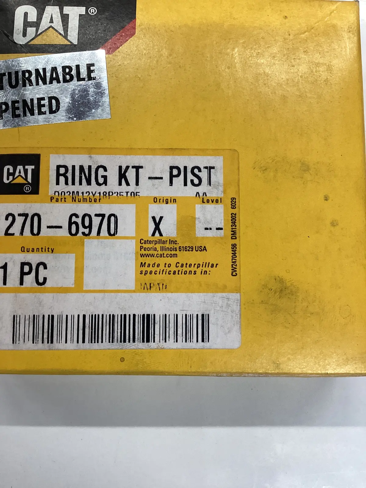 Caterpillar Piston Ring Kit: #2706970 1