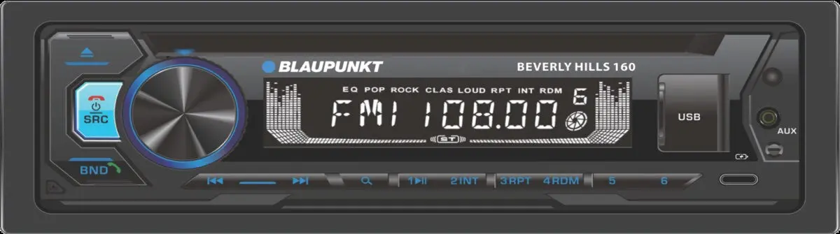 Blaupunkt Single Din Am/Fm/Cd 3 Sets Of Rca & Bt (Beverly Hills 160) 1